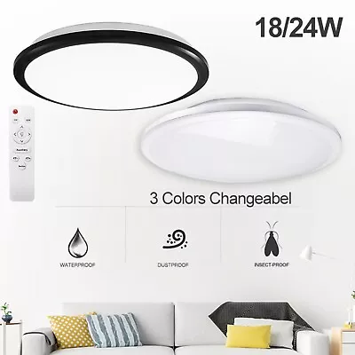 White LED Ceiling Down Light Round 18W~24W Ultra-THIN 4CM Oyster Modern Lamp AU • $42.99