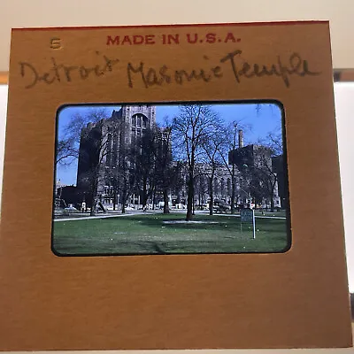 1961 Detroit Masonic Temple Building Original Vintage 35mm Slide C • $13.37