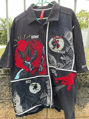 Spider-Man Ecko Polo Shirt XXL Rare Embroidered Marvel Spiderman • $69.99