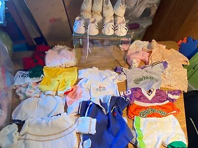 Cabbage Patch Kids Coleco Lot Of Outfits Doll Clothes Shoes Vintage + Handmade • $88.99