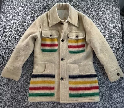 Vtg 60’s 70’s Hudson’s Bay M/L Jacket Rare Made In Canada 100% Pure Virgin Wool • $399.99