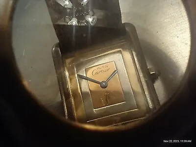 Authentic Cartier Watch Tank Must De Cartier Quartz Gold Pl-925 Serviced Unisex • $2895