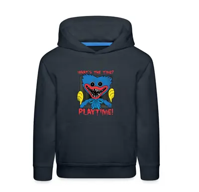 Poppy Playtime What's The Time? Kids' Premium Hoodie Youth L Navy • £25.73