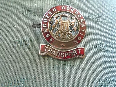 Old Aberdeen Corporation Transport - Bus Tramway Enamel Cap Uniform Badge • £9.99