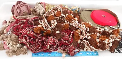 Job Lot Bundle Of Haberdashery Trimmings - Braid Tassels Rolls Of Fabric Tape • £24