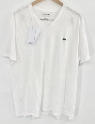 $36.95 • Buy Mens Lacoste T-Shirt V Neck Pima Cotton SS Regular Fit Tee Lacoste 2XL NWT