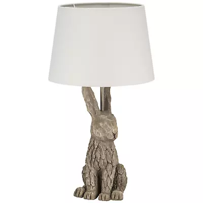 The Range Polyresin Driftwood Effect Rabbit Lamp 66H X 35.5W Cm Neutral • £47.40