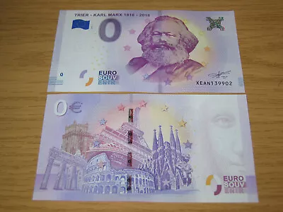 KARL MARX 200 Years 1818 - 2018 TRIER ZERO EURO 0 EUROS Bill Billet Banknotes  • £8.91