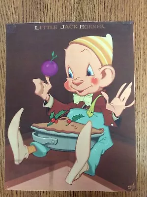 Vintage Little Jack Horner By Vernon Grant Nursery Rhyme Print 1938 • $10.75