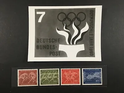 GERMANY PHOTO-ESSAY 332/335 OLYMPIADE 1960 OLYMPICS FOTO-ESSAY DRAFT RARE! E1182 • $79.99
