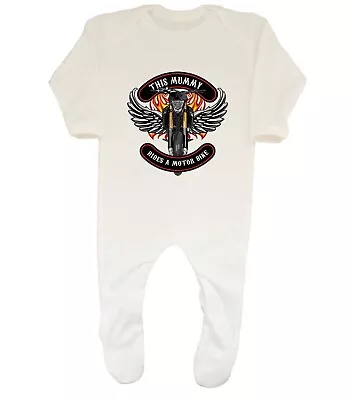 Motorcycle Baby Grow Sleepsuit This Mummy Rides A Motor Bike Boys Girls Gift • £9.99