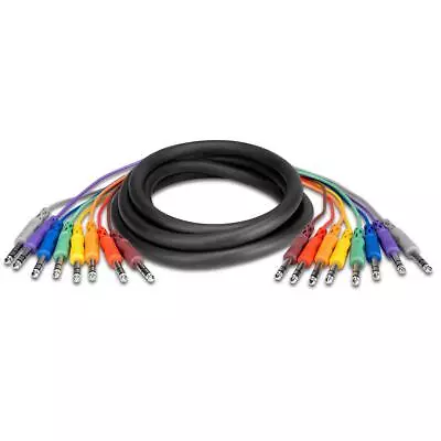Hosa 8-Channel Stereo Male 1/4  To Stereo Male 1/4  Phone Snake Cable 16.5'/5m • $73.95