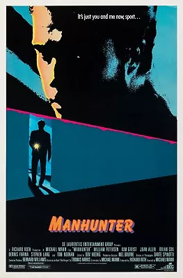 MANHUNTER RETRO 80s MOVIE POSTER Classic Greatest Cinema Wall Art Print A4 • £3.75