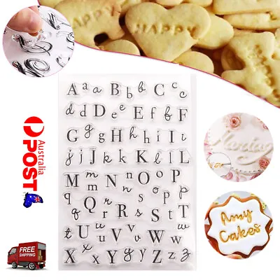 $4.23 • Buy Fondant Cake Alphabet Letter Cookies Biscuit Stamp Embosser Mold Cutter Decor