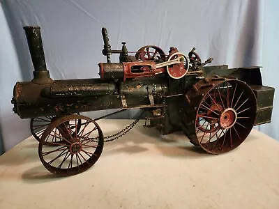 Antique RARE Lg 22  CASE Live Steam Engine Scale Model Tractor Farm Toy As Is • $1000