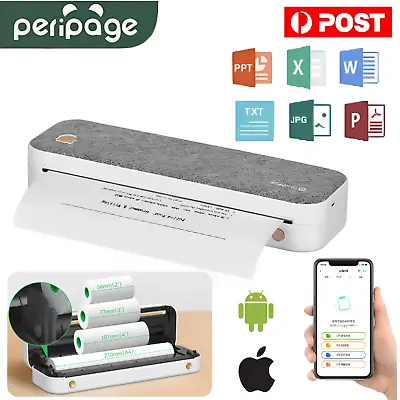 $33.33 • Buy Peripage Printer Bluetooth Portable Wireless A4 Paper Document Thermal Print USB