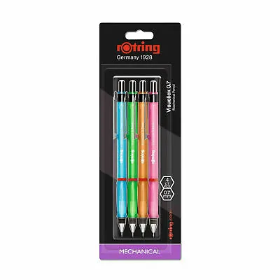 4x Rotring Visuclick Mechanical Pencils HB #2B Lead Tip 0.7mm Pack Set Refill • £2.99