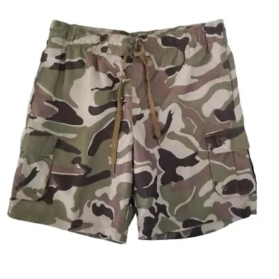 OP  Swim Trunks Camouflage Drawstring Waist Cargo Mens Size Medium 32-34 • $11.99