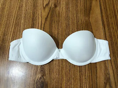 Maidenform Size 34A One Fabulous Fit Strapless Bra Solid White 7955 • $11.99
