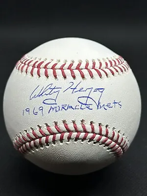 Whitey Herzog 1969 Miracle Mets Signed Baseball Cardinals Hall Of Fame New York • $140
