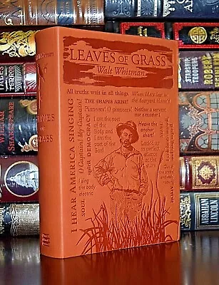 Leaves Of Grass By Walt Whitman Brand New Unabridged Deluxe Soft Leather Feel • $24.22