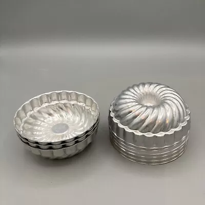 Vtg Mini Bundt Cake Baking Tins Tart Jello Dessert Molds Lot Of 9 Aluminum • $11