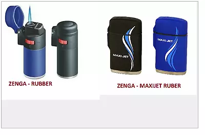 £8.15 • Buy ZENGA Rubber ROUND & Maxi Jet Lighter Refillable Turbo Jet Flame Windproof X 1