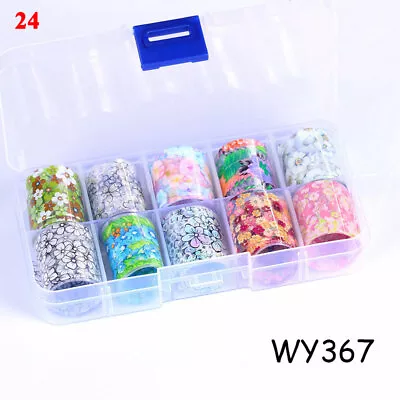 Nail Foils Transfer Sticker Art Manicure Mixed Diy Nails Wraps Decal Glitter • $2.59