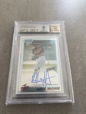 2010 Bowman Chrome Manny Machado Auto Rc BGS 9 10 • $399.99