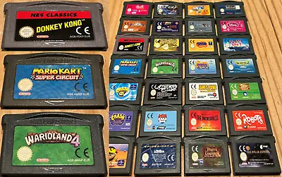 100s Of NINTENDO GBA Games - Genuine Cartridges ONLY - BUY 8 GET 1 FREE • £7.45