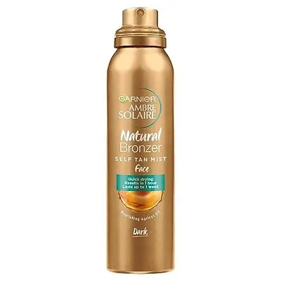 Garnier Ambre Solaire Natural Bronzer Quick Drying Dark Self Tan Face Mist 75ml • £8.65