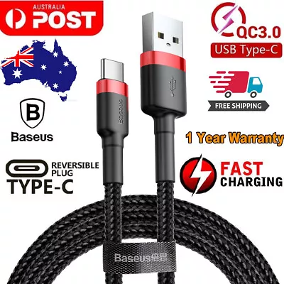 $7.99 • Buy Genuine BASEUS USB TYPE-C Fast Charge Charging Data Sync Cable Cord 0.5/1M/2M/3M