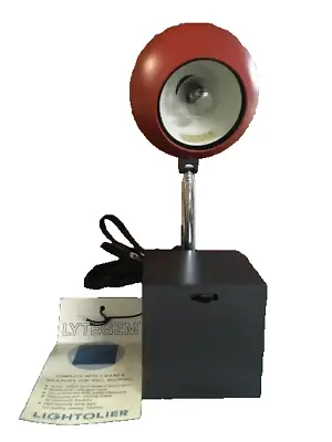 Vintage Michael Lax's  Telescoping  Red/Orange  Lytegem  Lightolier Desk Lamp • $125