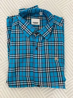 NEW BURBERRY Check Long Sleeve Shirt Sizes L XL • $75