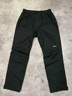Rab Men's Downpour Eco Pants Pertex Shield Waterproof Black Hiking Size XL • $65
