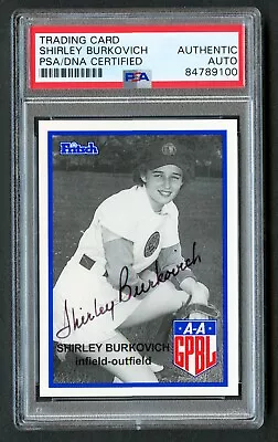 Shirley Burkovich #35 Signed Autograph Auto 1995-96 FRITSCH AAGPBL PSA Slabbed • $70