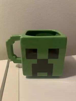 Minecraft Creeper Square Ceramic Sculpted Mug Cup MICE8512 Zak Design 21oz • $11.50