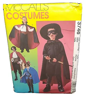 McCall's 3746 Historical Costume Mens Boys Zorro 3 Musketeers Sewing Pattern New • $23.77