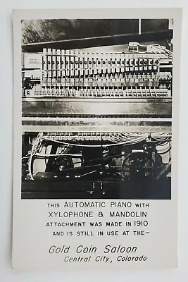 Central City CO Gold Coin Saloon Automatic Piano RPPC Real Photo Postcard G59 • $7.75