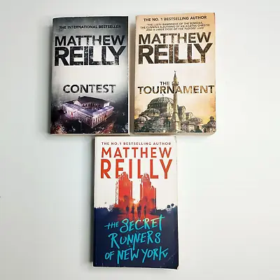 3 X Matthew Reilly Lot - The Tournament Contest The Secret Runners Of New York • $14.95