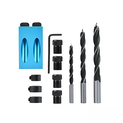 Pocket Hole Jig Engraving Tool Locator Fixture Carving Tools Drill Set Carpenter • $16.96