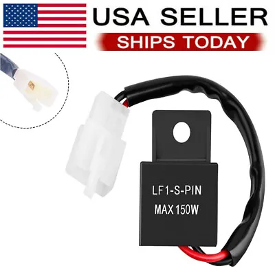 2-Pin 12V Electronic LED Flasher Relay Fix Motorcycle Turn Signal Lights Blinker • $7.46