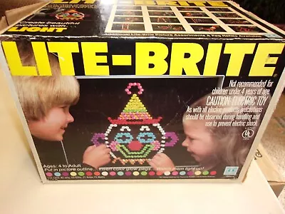 Vintage 1981 Lite Brite Original Box WORKS With Pegs Instructions & 9-Sheets • $16.99
