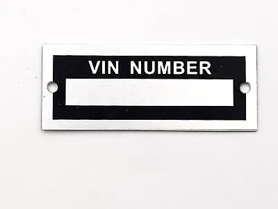 VIN ID DATA PLATE Serial Tag  2 1/2  X 1 . FordChevyDodgePlymouthHarley • $9.99