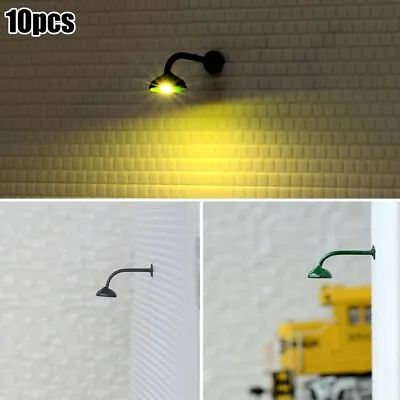 10 X OO / HO Gauge LED Wall Lights Model Street Lamps Railway Lamp Posts • £7.42