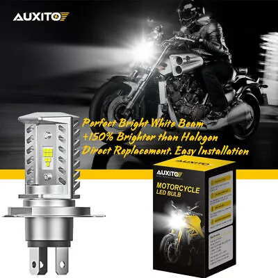 H4 9003 HB2 LED Bulb HID White 360° Hi/Lo Beam Motorcycle Headlight Super Bright • $17.39