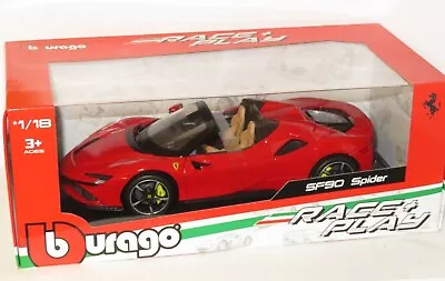 1/18 Ferrari SF90 Spider - Hybrid - Rosso Corsa - Red • £74.95