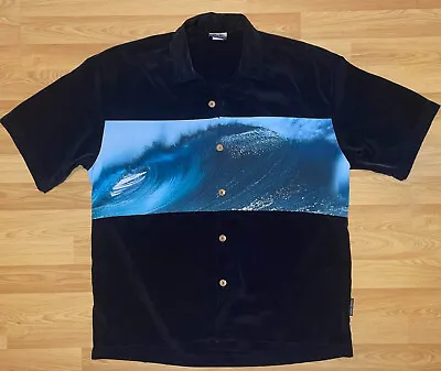 Vintage Men's Aaron Chang SZ L Button Up Short Sleeve Hawaiian Surfboard Shirt • $59.99