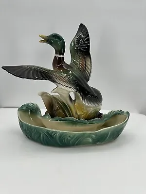 Vintage Lane And Co Flying Mallard Duck TV Lamp Planter 1954 Van Nyes CA WORKS • $50