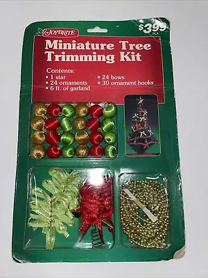 Joy Brite Miniature Tree Trimming Kit Christmas Tree Ornaments Garland Topper • $19.99